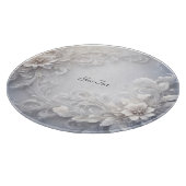 Weiße Blühend Schnittfläche Schneidebrett (Ecke)