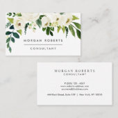 Weiße blühende Blume Alle Berufe / Berufe Visitenkarte (Vorne/Hinten)