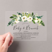 Weiße blühende Blume Kinderdusche und Brunch Acryleinladungen (Insitu (Handheld))