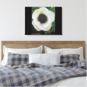 Weiße blühende Blume Leinwanddruck (Insitu (Schlafzimmer))