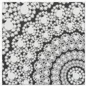 Weiße blühende Diamanten Print Geometric Muster Stoff (Nahaufnahme)
