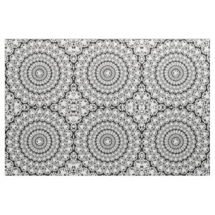Weiße blühende Diamanten Print Geometric Muster Stoff