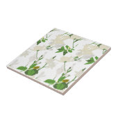 Weiße Blume 1 Fliese (Seite)