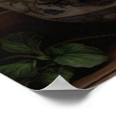 Weiße Blume Art Print Poster (Ecke)