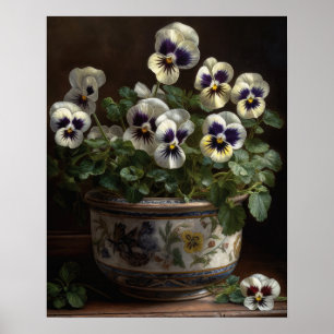 Weiße Blume Art Print Poster
