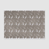 weiße Blume auf braunem Hintergrund Seidenpapier (Vorderseite)