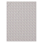 Weiße Blume auf einem beigen, braunen Polka-Punkt Tischdecke (Vorderseite)