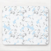 Weiße Blume auf hellblau. Mousepad (Vorne)