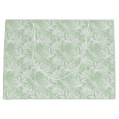 Weiße Blume auf hellgrün. Große Geschenktüte (Vorderseite)