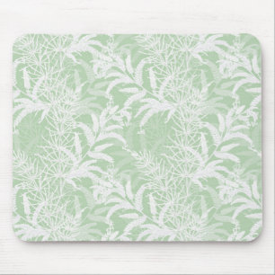 Weiße Blume auf hellgrün. Mousepad