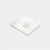 Weiße Blume auf Musik verblassen Post-it Klebezettel (angewinkelt)