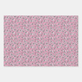 Weiße Blume auf rosa Untergrund Geschenkpapier Set (Vorderseite 3)