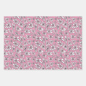 Weiße Blume auf rosa Untergrund Geschenkpapier Set (Vorderseite 2)