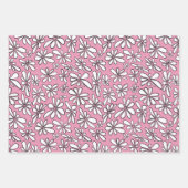Weiße Blume auf rosa Untergrund Geschenkpapier Set (Vorderseite)