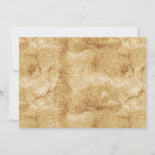 Weiße Blume auf Schwarz und Gold Hochzeit im Herbs Einladung (Rückseite)