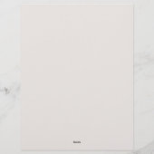 Weiße Blume auf Taupe Personalisiert Briefbogen (Rückseite)