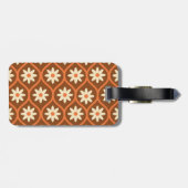 Weiße Blume auf Vintagem Ogee Gepäckanhänger (Rückseite horizontal)