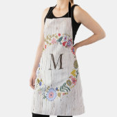 Weiße Blume aus altem Holz Schürze (InSitu)