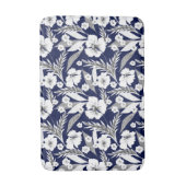 Weiße Blume Badematte (Vorderseite Vertikal)