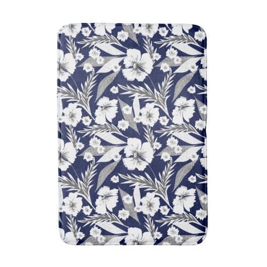 Weiße Blume Badematte (Vorderseite Vertikal)