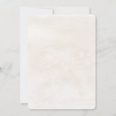 Weiße Blume beige spanische Einladung zur Hochzeit (Rückseite)