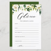 Weiße Blume Beratung für die Braut- und Körperkart (Vorne/Hinten)