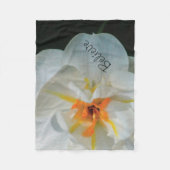 Weiße Blume Blanket Fleecedecke (Vorderseite)