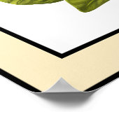 Weiße Blume blauen Lines Poster (Ecke)