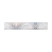 Weiße Blume Blüh Einladung Bauchband Einladungsbanderole (Flach)