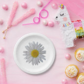 Weiße Blume, blühende Blüte, Blüten, Blume Pappteller (Party)