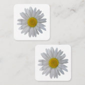 Weiße Blume, blühende Blüte, Blüten, Blume Quadratische Visitenkarte (Vorne/Hinten)