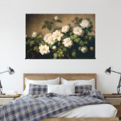 Weiße Blume, Blumenkunst, Blumenrosa Leinwanddruck (Insitu (Schlafzimmer))