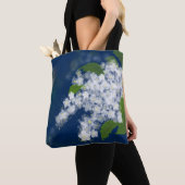 Weiße Blume, blumenreich Tasche (Von Nahem)