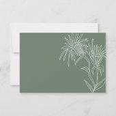 Weiße Blume | Boho Chic Wedding RSVP Karte (Rückseite)