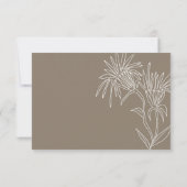 Weiße Blume | Boho Chic Wedding RSVP Karte (Rückseite)