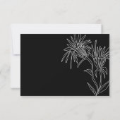 Weiße Blume | Boho Chic Wedding RSVP Karte (Rückseite)
