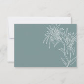 Weiße Blume | Boho Chic Wedding RSVP Karte (Rückseite)