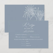 Weiße Blume | Boho Chic Wedding RSVP Karte (Vorne/Hinten)
