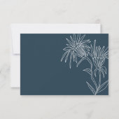 Weiße Blume | Boho Chic Wedding RSVP Karte (Rückseite)