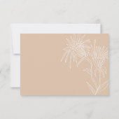 Weiße Blume | Boho Chic Wedding RSVP Karte (Rückseite)