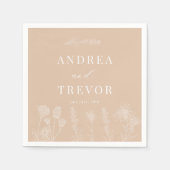 Weiße Blume | Boho Chic Wedding Serviette (Vorderseite)