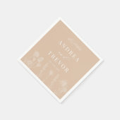 Weiße Blume | Boho Chic Wedding Serviette (Ecke)