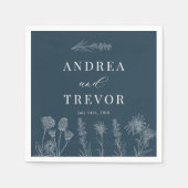 Weiße Blume | Boho Chic Wedding Serviette (Vorderseite)