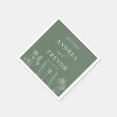 Weiße Blume | Boho Chic Wedding Serviette (Ecke)