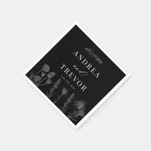 Weiße Blume | Boho Chic Wedding Serviette (Ecke)