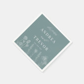 Weiße Blume | Boho Chic Wedding Serviette (Ecke)