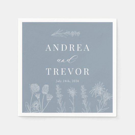 Weiße Blume | Boho Chic Wedding Serviette (Vorderseite)