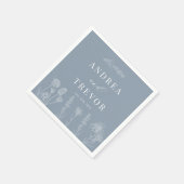 Weiße Blume | Boho Chic Wedding Serviette (Ecke)