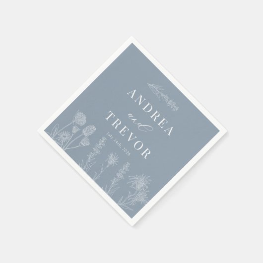 Weiße Blume | Boho Chic Wedding Serviette (Ecke)