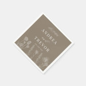 Weiße Blume | Boho Chic Wedding Serviette (Ecke)